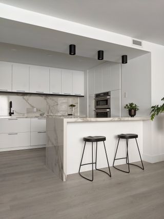 Ikea kitchen cabinet with white Sektion by Trica Design Studio