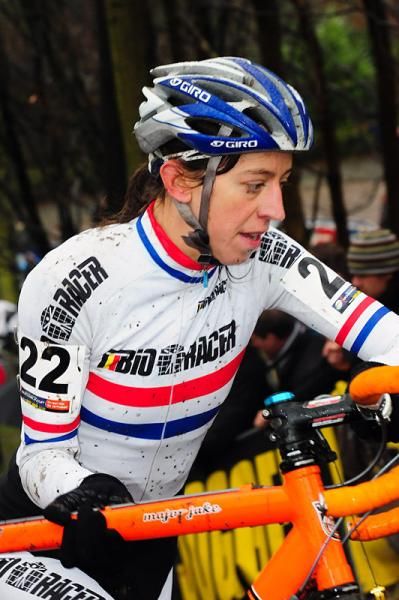 Helen Wyman is having a solid race.
