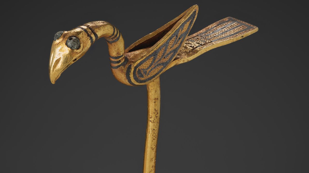 A conserved bird pin from the Galloway Hoard.