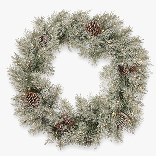 Flocked Christmas wreath