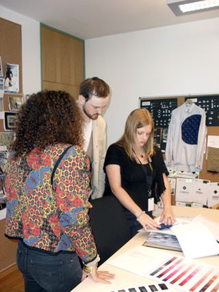 Martine Rose and the Timberland design team discuss ideas