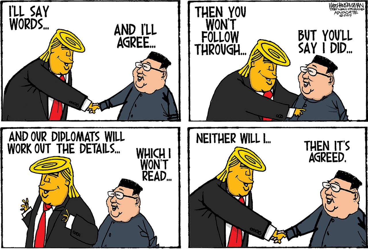 Political&amp;amp;nbsp;Cartoon&amp;amp;nbsp;U.S. Trump Kim Jong Un Nuclear Summit