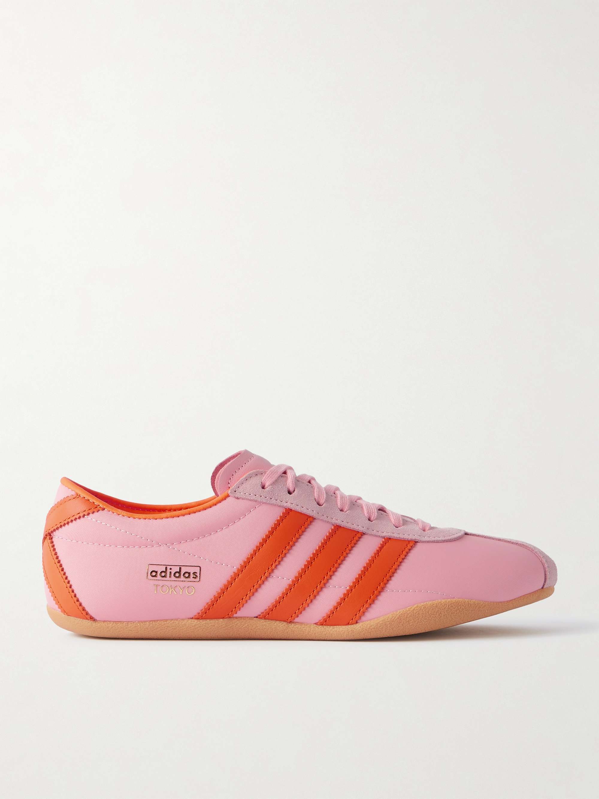 Tokyo W Leather and Suede-Trimmed Shell Sneakers