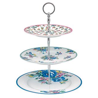 cake stand with printed plates