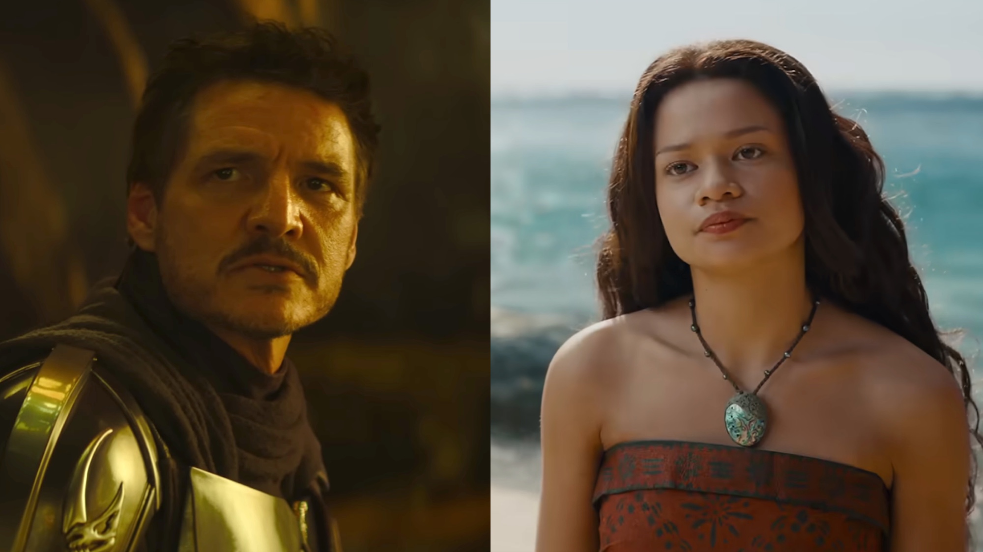 Mando and Moana side by side. 