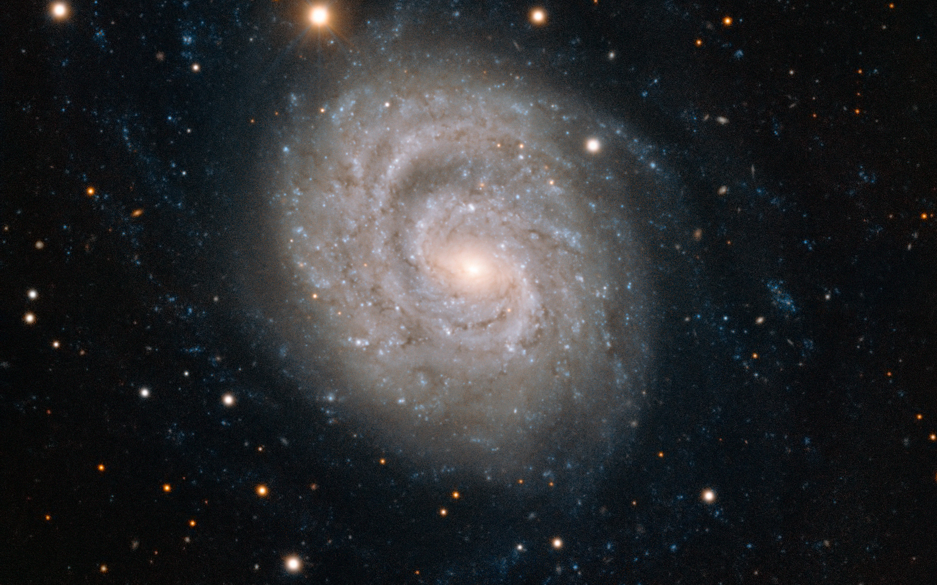 Spiral galaxy NGC 1637 space wallpaper by ESO’s Very Large Telescope