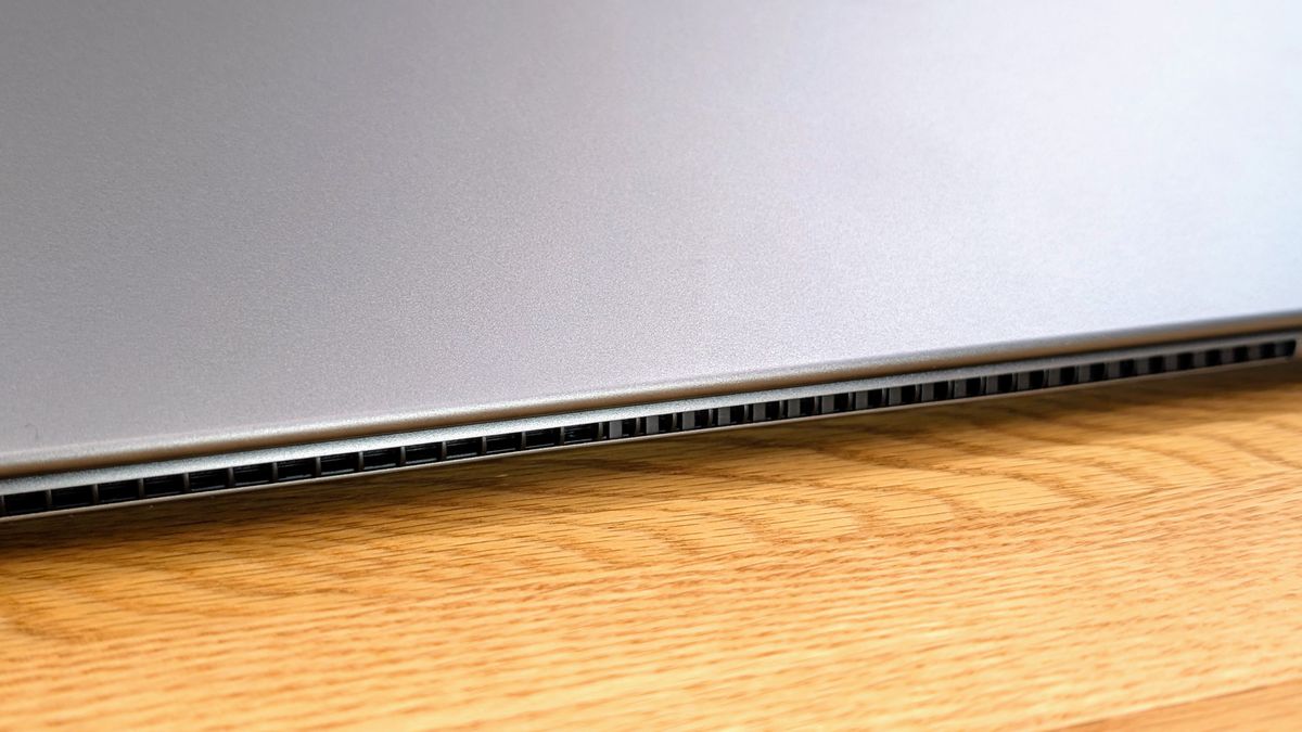 MSI Prestige 14 AI+ rear vents close up