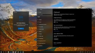 Windows 10 version 1809 cloud clipboard