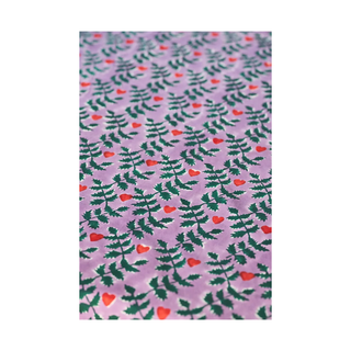 A colorfully patterned tablecloth