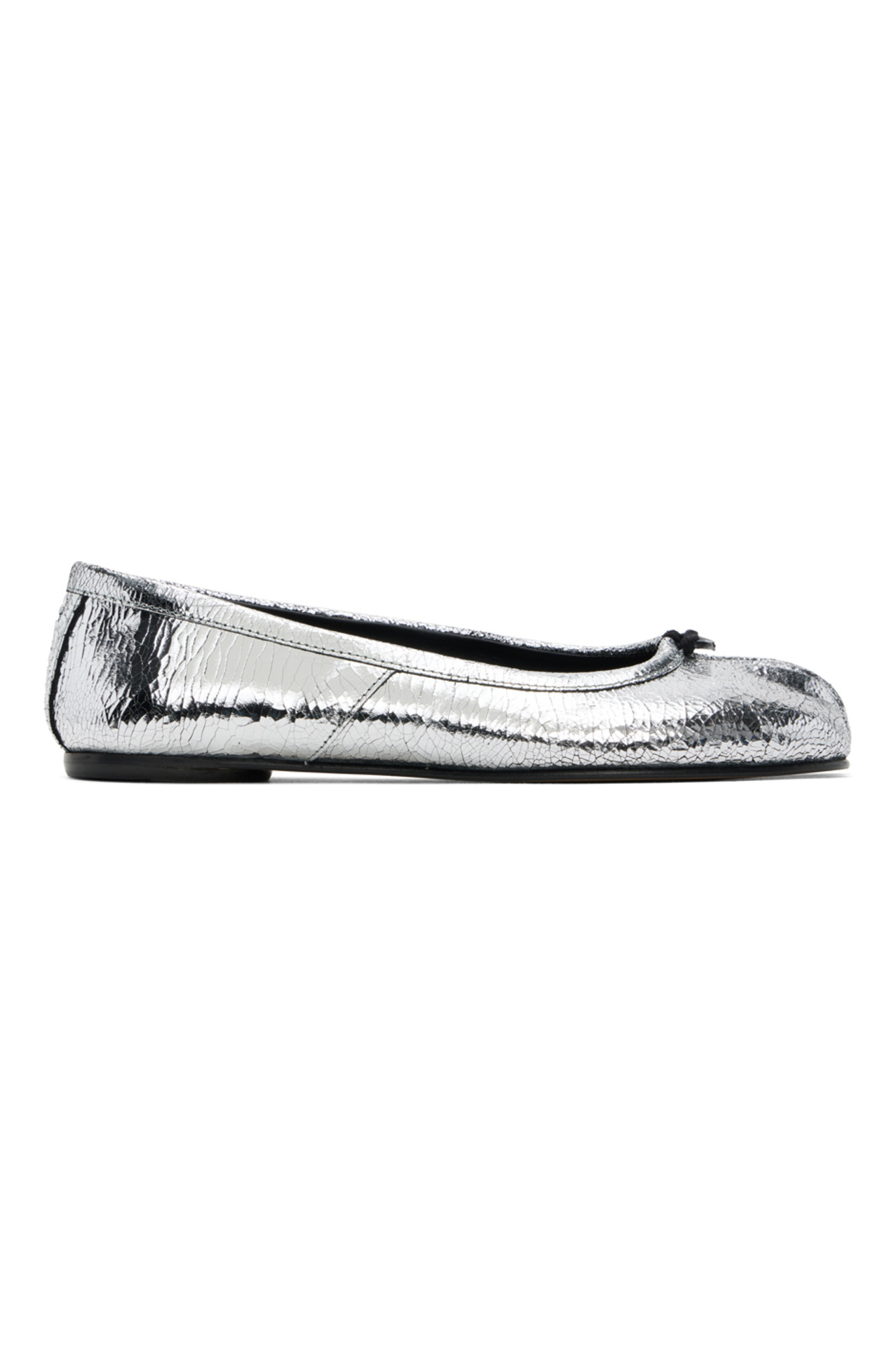 Maison Margiela, Silver Tabi Broken Mirror Ballerina Flats