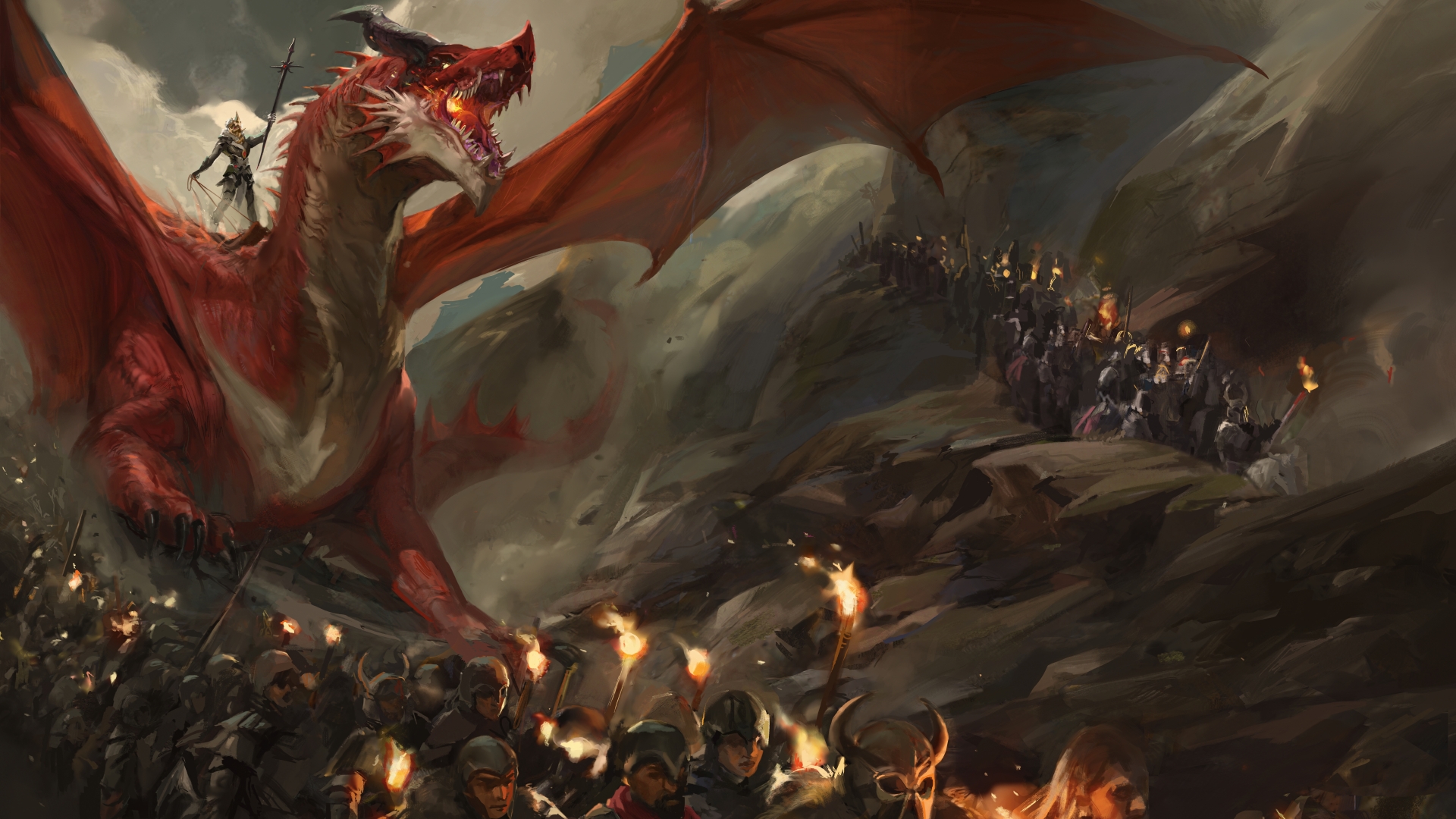 A dragon army on the march