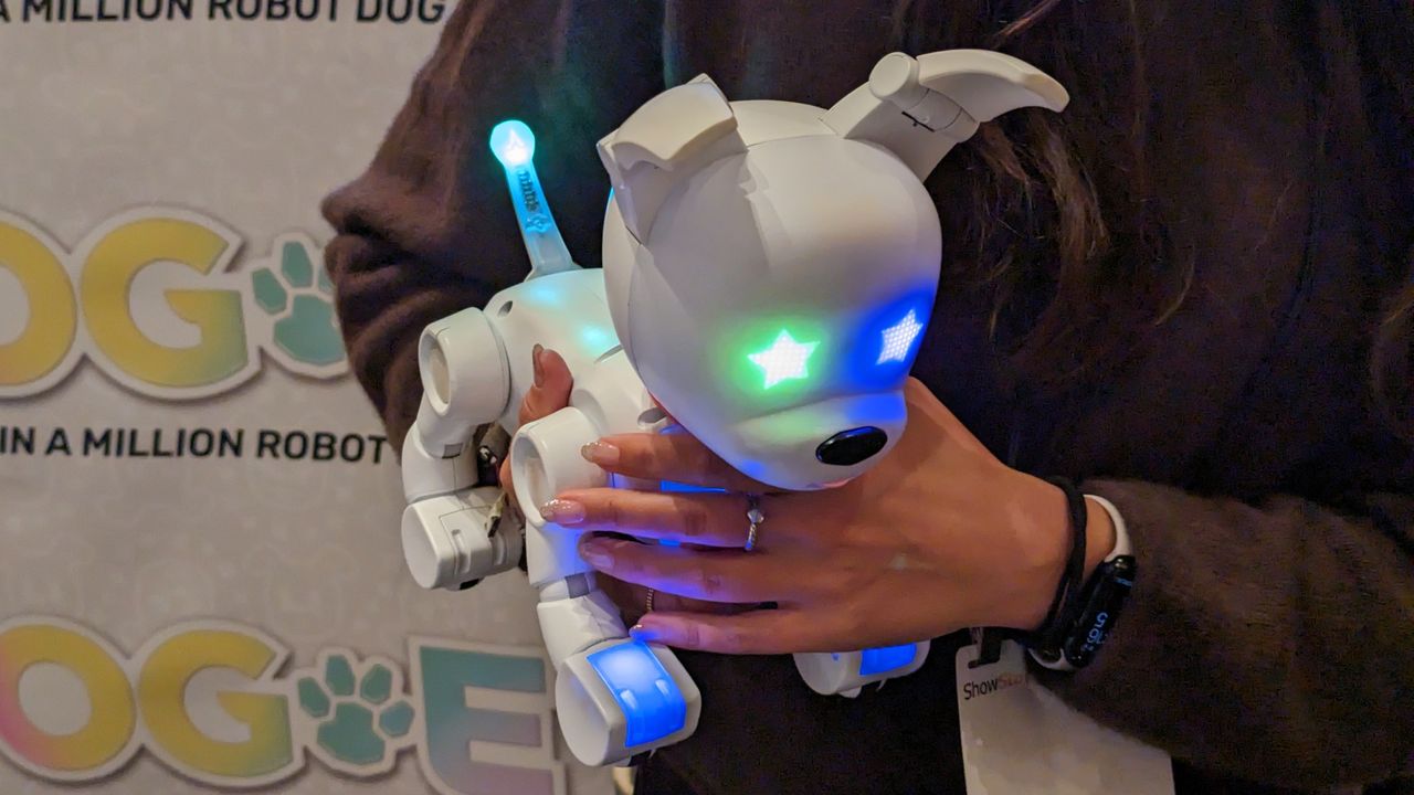 WowWee Dog-E robot dog toy at Showstoppers, CES 2023