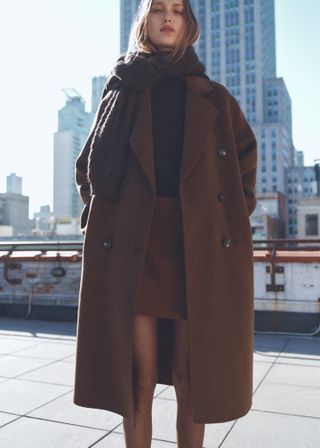 Double-Breasted Wool Coat - Women | Mango Usa