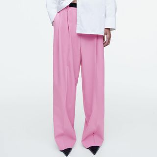 Cos Twill Wide-Leg Trousers