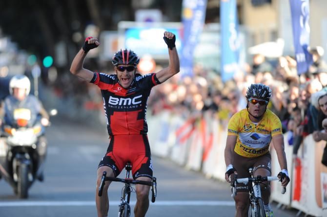 Ama&euml;l Moinard celebrates his first win for BMC