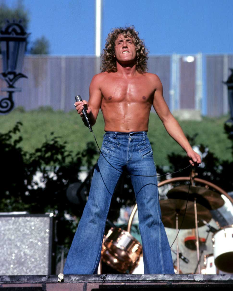 Roger Daltrey onstage in 1976