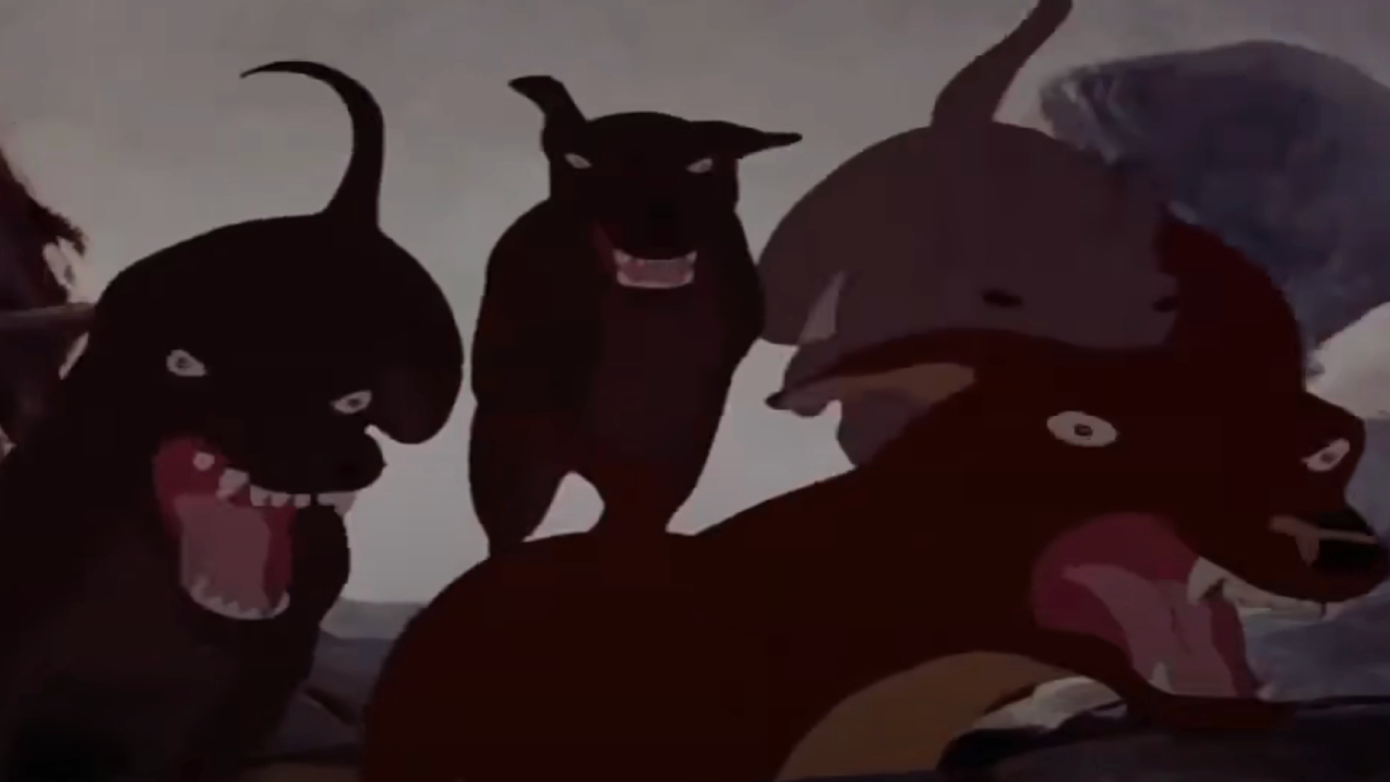 The Hunter's Hounds from Bambi