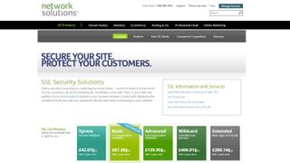 Website screenshot for Network Solutions