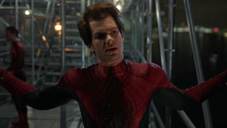 Andrew Garfield as his version of Spider-Man in Spider-Man: No Way Home