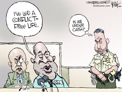 Editorial cartoon U.S. O.J. Simpson parole under oath