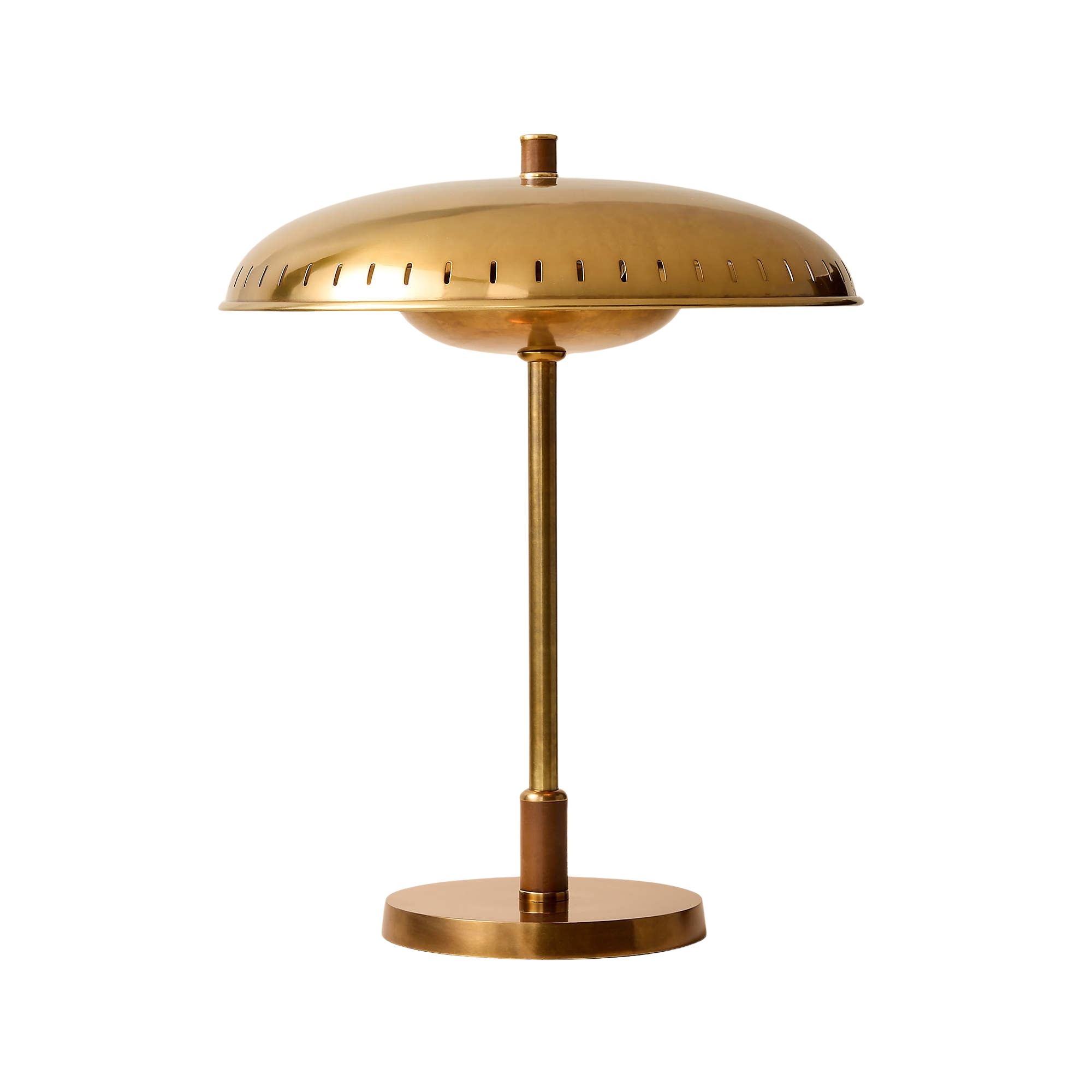 a brass lamp