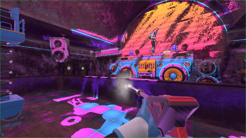 Cleaning a DJ disco station in Powerwash Simulator 2