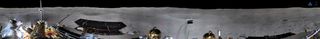 Far side lunar surface panorama