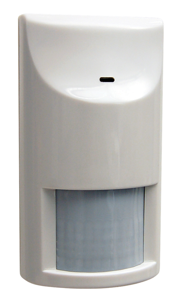 Small motion sensors, like this one from GrandCare, can keep track of a senior living at home.