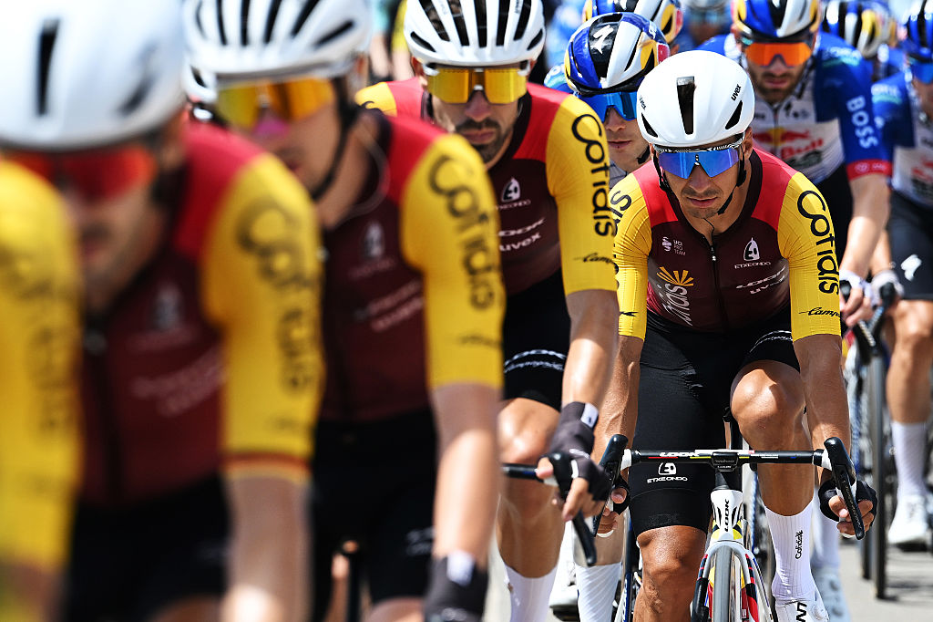 SEVILLA, SPAIN - SEPTEMBER 09: Bryan Coquard of France and Team Cofidis competes during the La Vuelta - 81st Tour of Spain 202, Stage 17 a 185km stage from Dos Hermanas to Sevilla / #UCIWT / stage from on September 09, 2026 in Sevilla, Spain. (Photo by Tim de Waele/Getty Images)