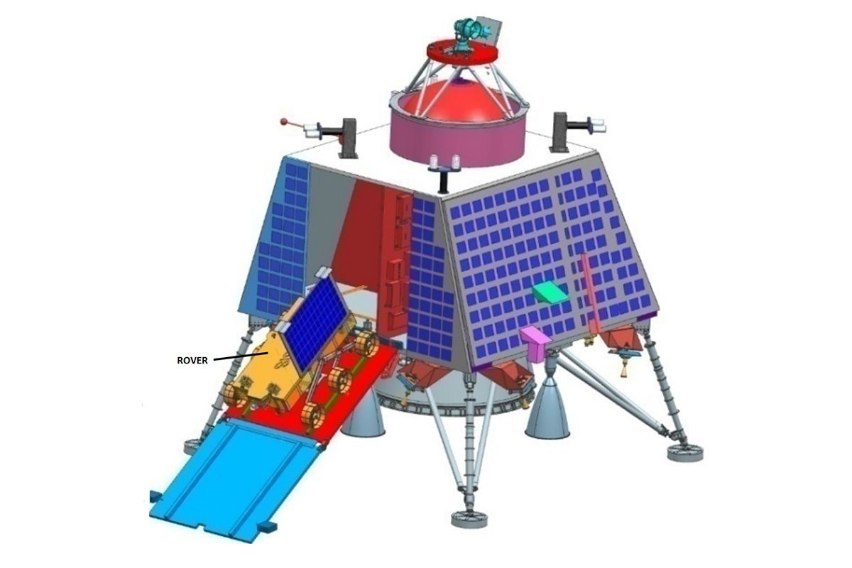An illustration of India's Chandrayaan-2 lunar spacecraft.
