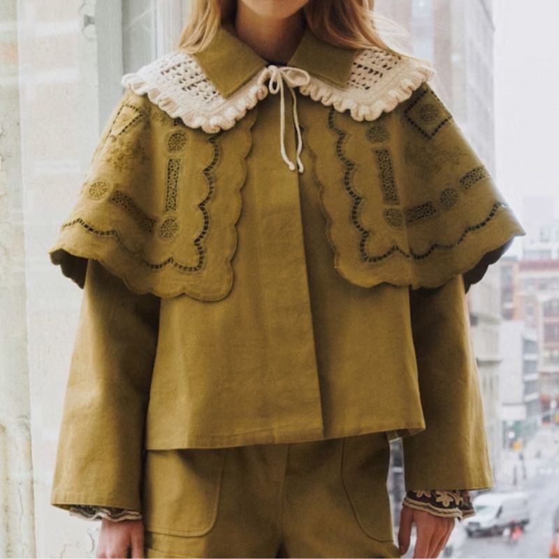 olive green coat