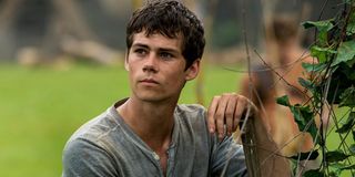 Dylan O'Brien in the film, _The Maze Runner._