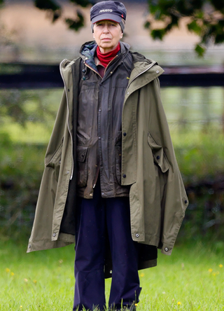 Princess Anne, Princess Royal watches Zara Tindall compete, on her horse 'Class Affair', in the dressage phase of the 2023 Festival of British Eventing at Gatcombe Park on August 5, 2023 in Stroud, England