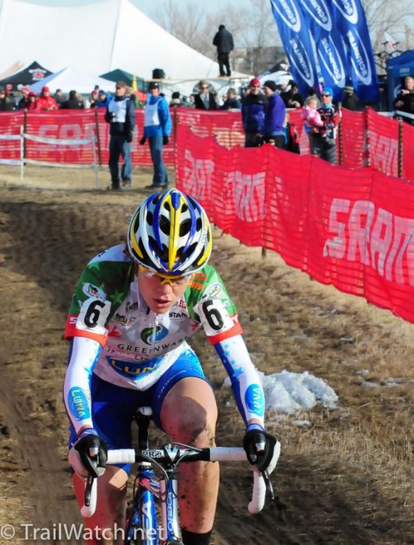 Georgia Gould (Luna Pro Team) rode solidly in third during the second half of the race.