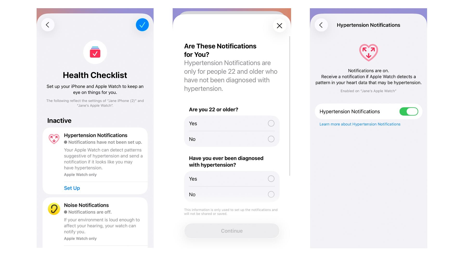 Apple Watch hypertension alerts 