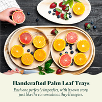 Palm Leaf Recyclable Serving Trays | View at Amazon