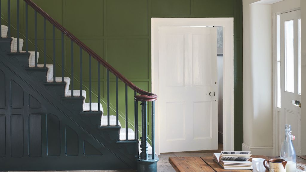 white internal door in hallway