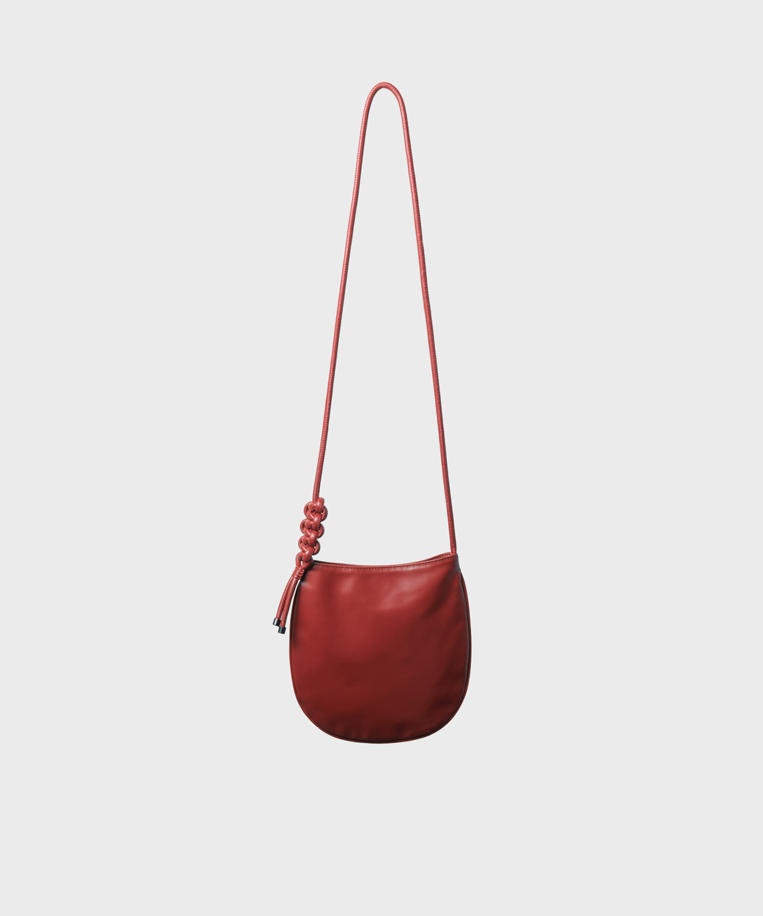 Callista, Flat Messenger in Scarlet Smooth Leather