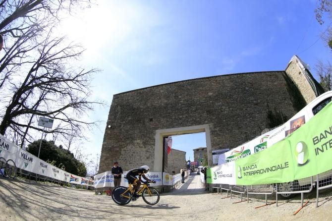 The road to the finish climbed steeply