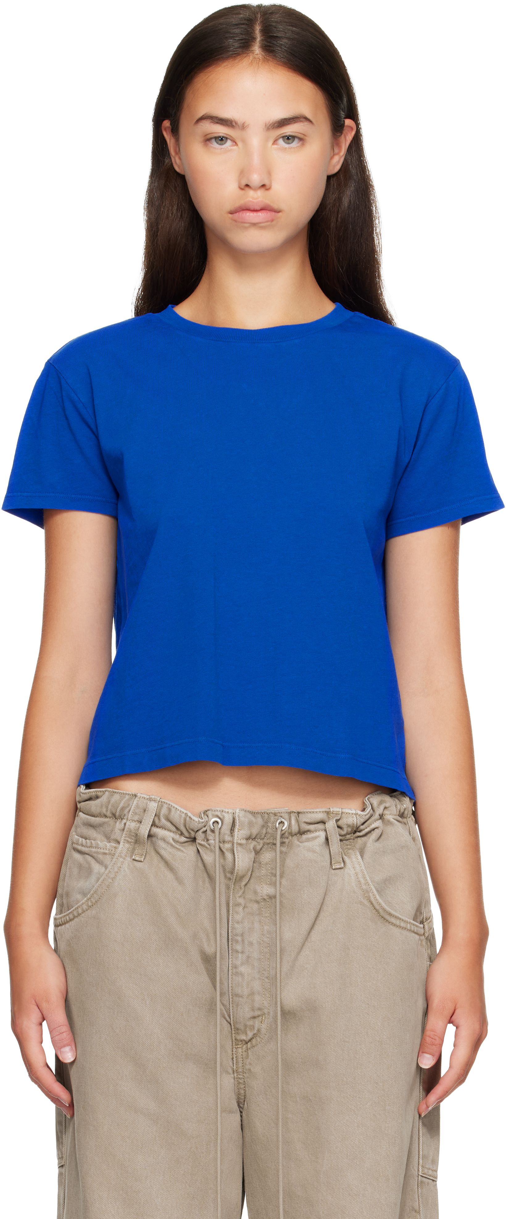 Blue Adine Shrunken T-Shirt