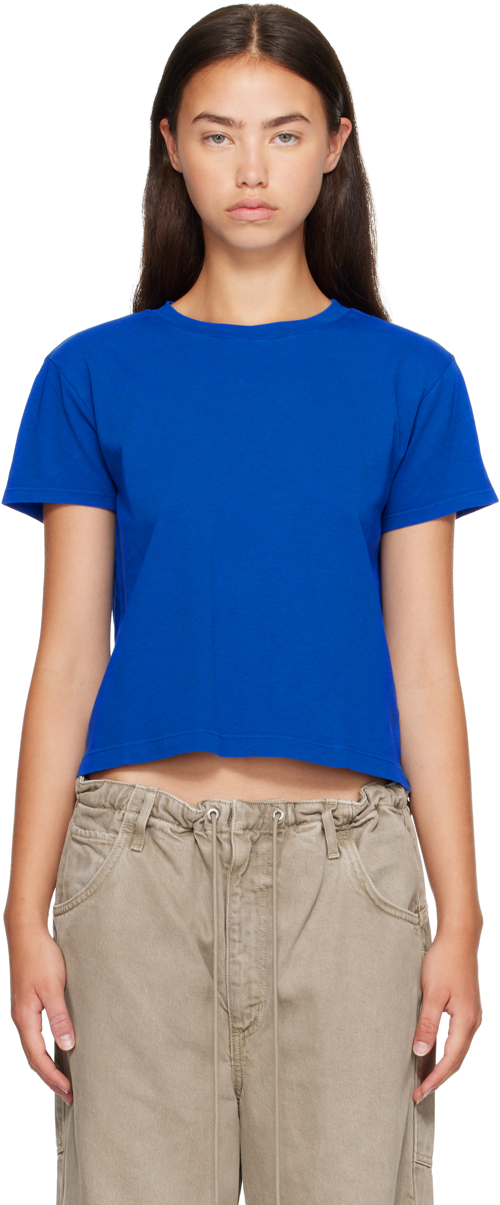 Blue Adine Shrunken T-Shirt