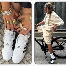 adidas taekwondo sneaker outfits are shown in a collage 