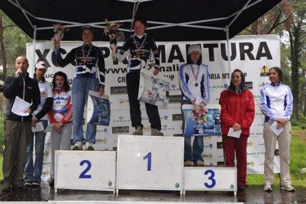 Elite women's podium