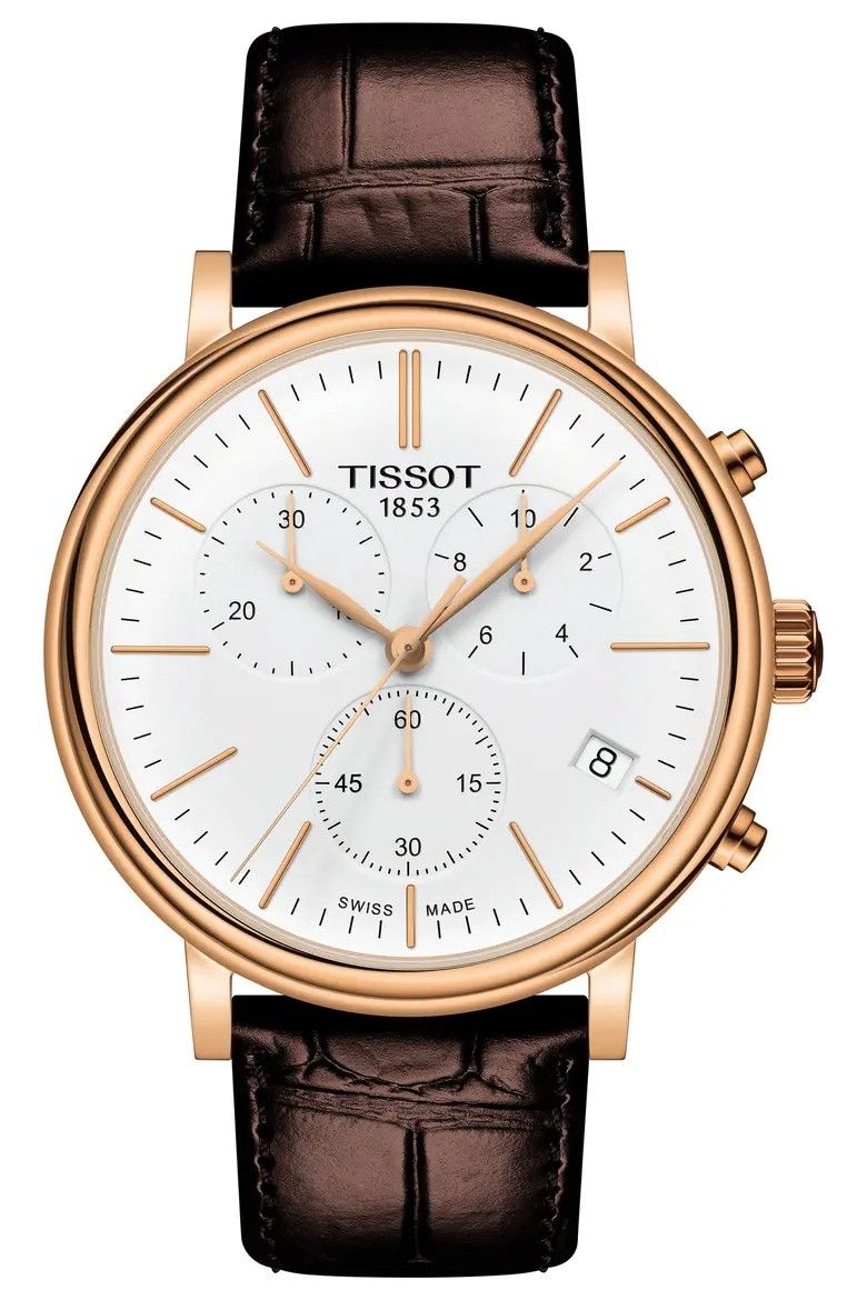 Best Watches for Women | Tissot Carson Premium Chronograph Leather Strap Watch