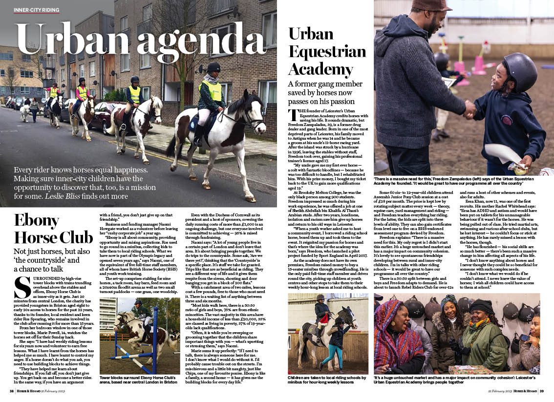 FT 3pp Inner-city riding schools