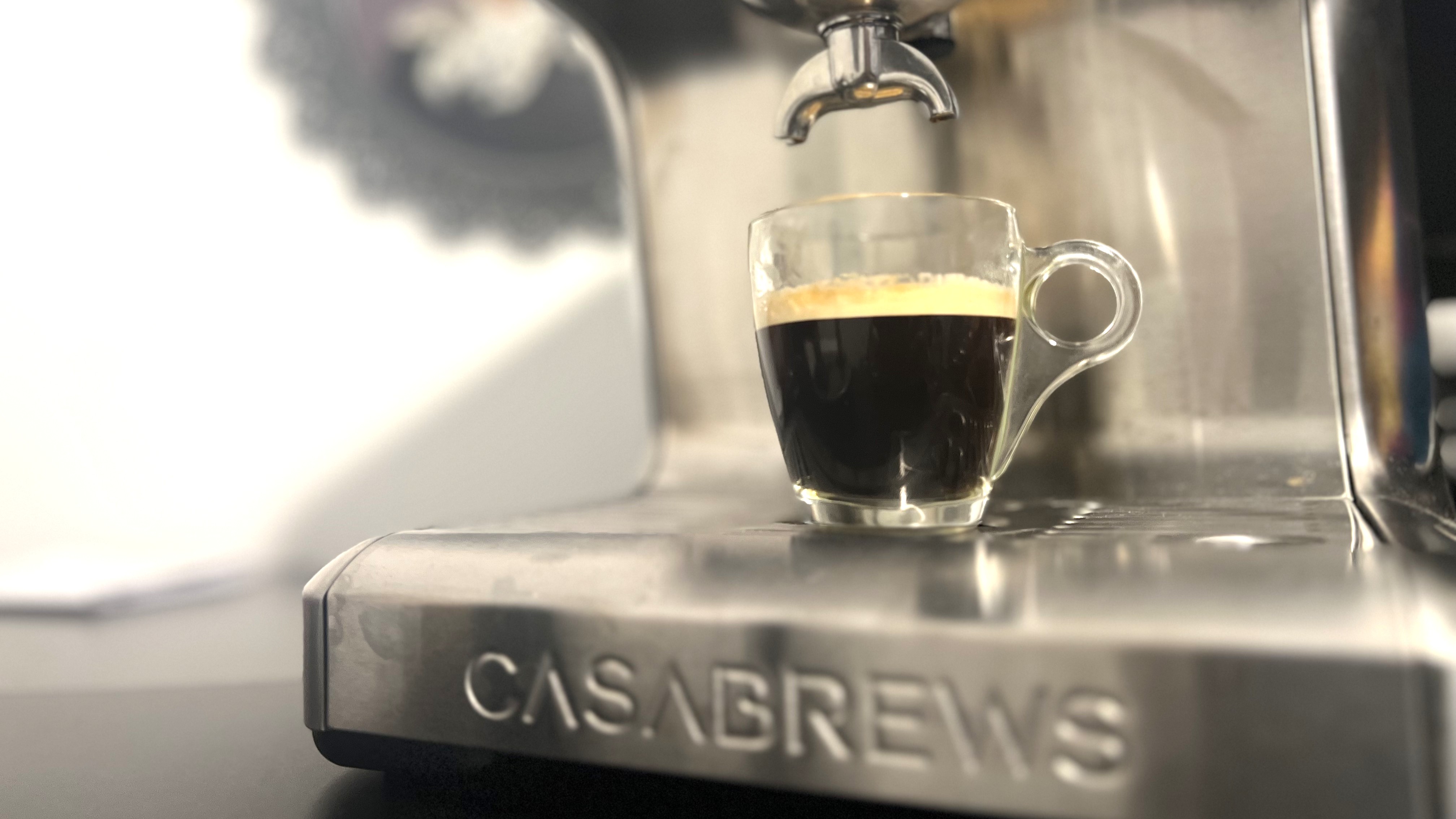 Espresso prepared using Casabrews Ultra Espresso Machine