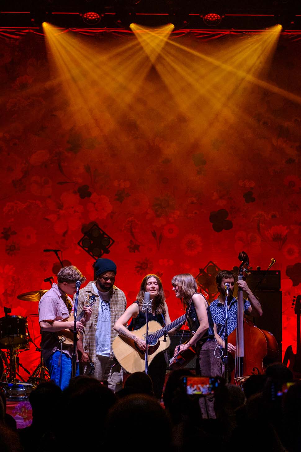 Larkin Poe onstage at Hammersmith Apollo, London