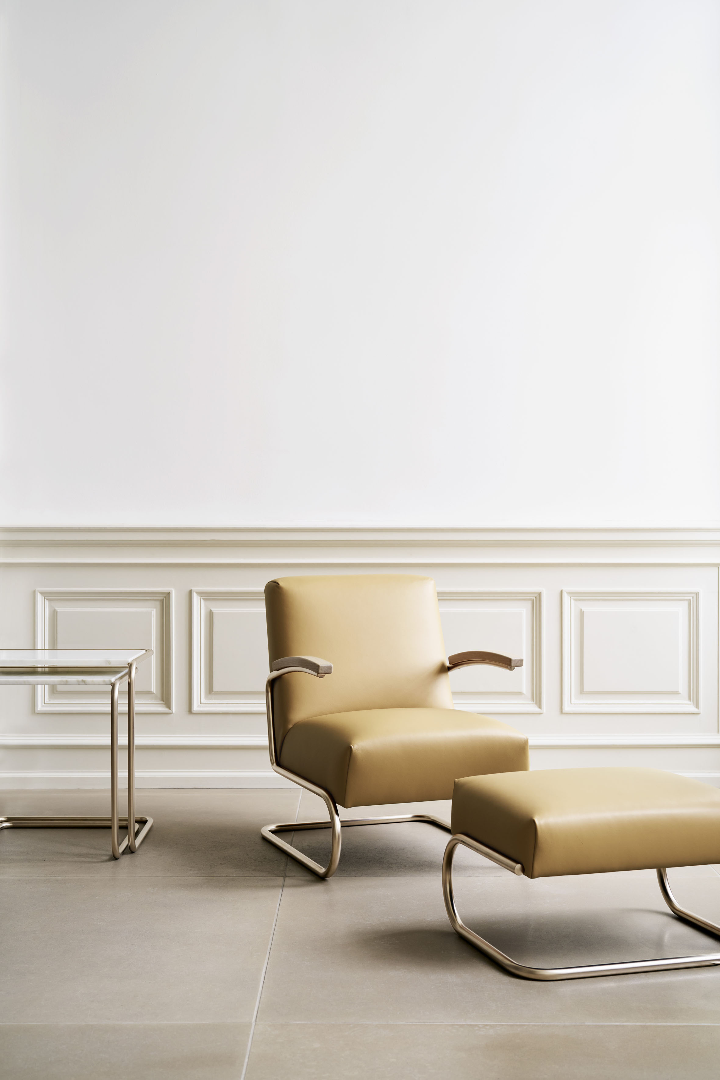 Jil Sander and Thonet S411 chair, Nordic, in light caramel