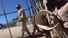 Shackles hang at Guantanamo Bay, Cuba