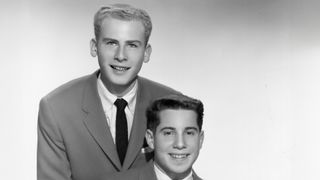 Art Garfunkel and Paul Simon as Tom and Jerry pose for a portrait circa 1957 